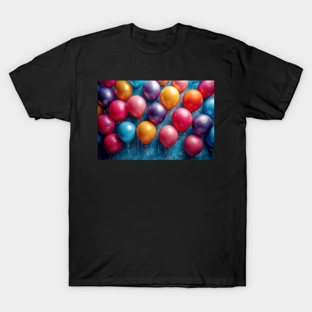 Party Balloons - Colorful T-Shirt by jecphotography